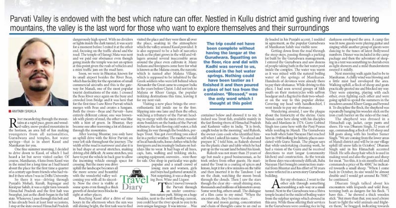 KASOL-MANIKARAN: River, Valley, Mountains And The Hot Springs 