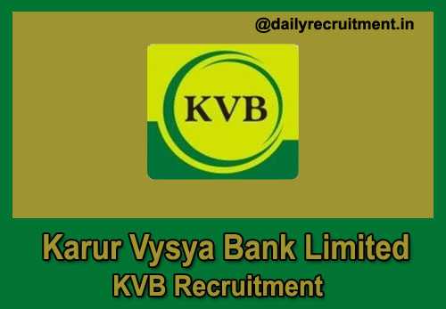 KVB Recruitment 2019, Latest Job Vacancies, Apply Now @ KVB Careers
