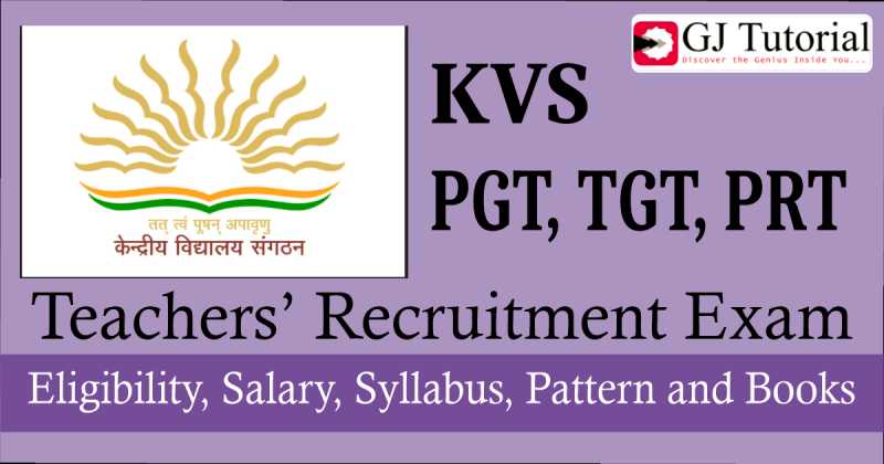 KVS Teachers Recruitment 2018: PGT, TGT, Librarian, PRT