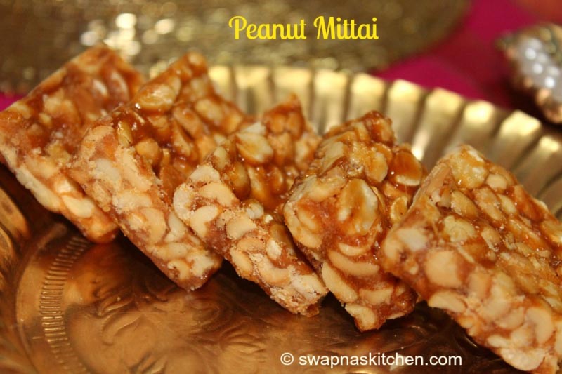 Kadalai Mittai / Peanuts Jaggery Chikki