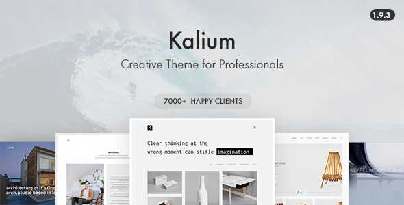 Kalium V1.9.3 Creative Theme For Professionals Free Download - Nulled