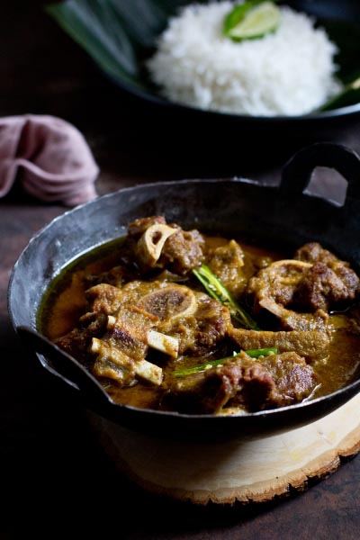 Kancha Lonka Mutton : Spicy Green Chili Goat Meat |Cooking|