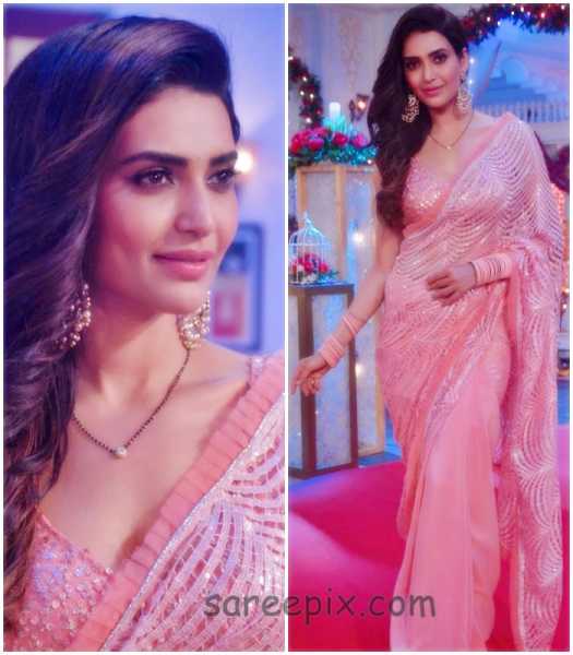 Karishma Tanna In Pink Saree | "Qiyamat Ki Raat" Serial
