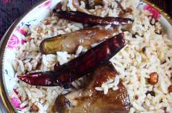 Kathirikkai Podi Saadham