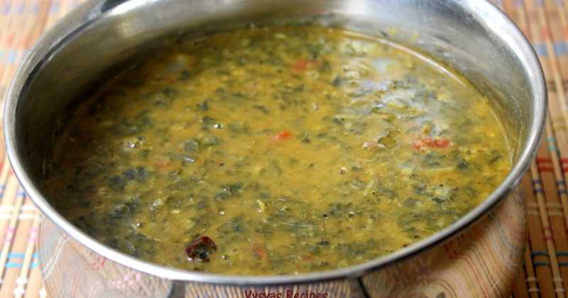 Keerai Sambar - Thotakura Sambar Recipe 