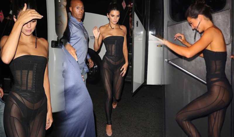 Kendall Jenner Spotted At 1 Oak In New York Flashes Her Innerwear