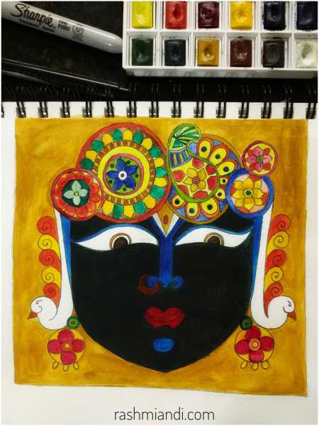 Kerala Mural- Lord Jagannatha/ Vishnu | Rashmi & I