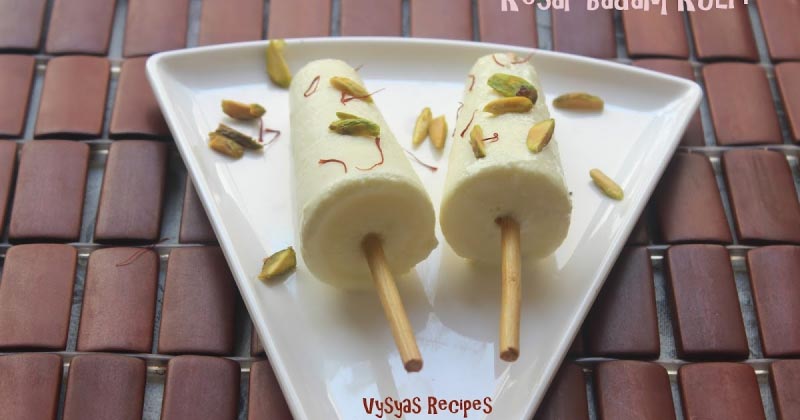 Kesar Badam Kulfi - Home Made Kulfi Recipe