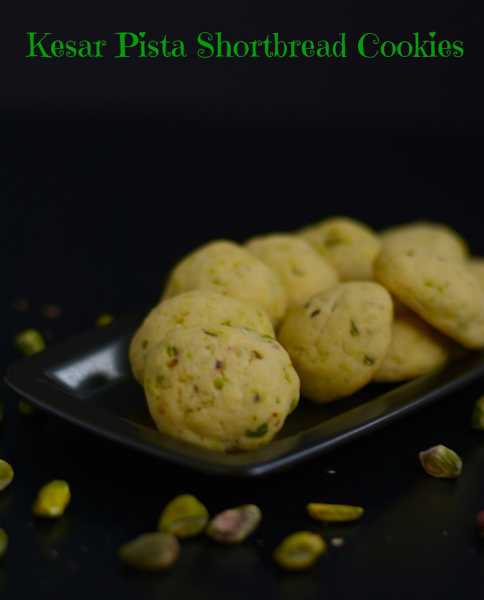 Kesar Pista Cookies (Eggless) | Christmas Cookies