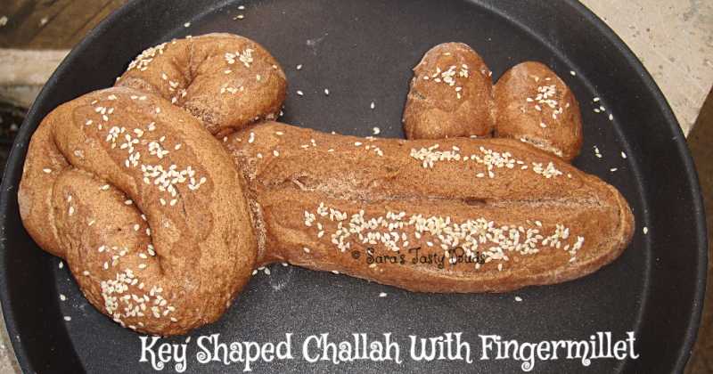Key Shaped Challah With Fingermillet #BREADBAKERS