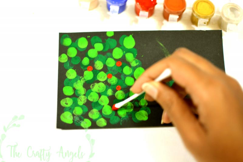 Kids Fingerprint Christmas Tree Card Activity -
