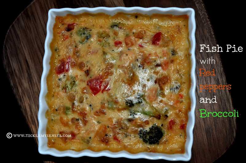 Kids Special: Fish Pie With Red Peppers And Broccoli.
