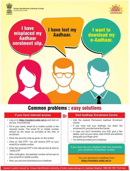 Know Your Aadhaar Number / Enrolment ID