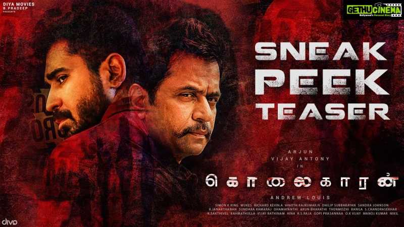 Kolaigaran - Sneak Peek Teaser 4K | Arjun, Vijay Antony, Ashima Narwal | Andrew Louis | Simon K.King - Gethu Cinema