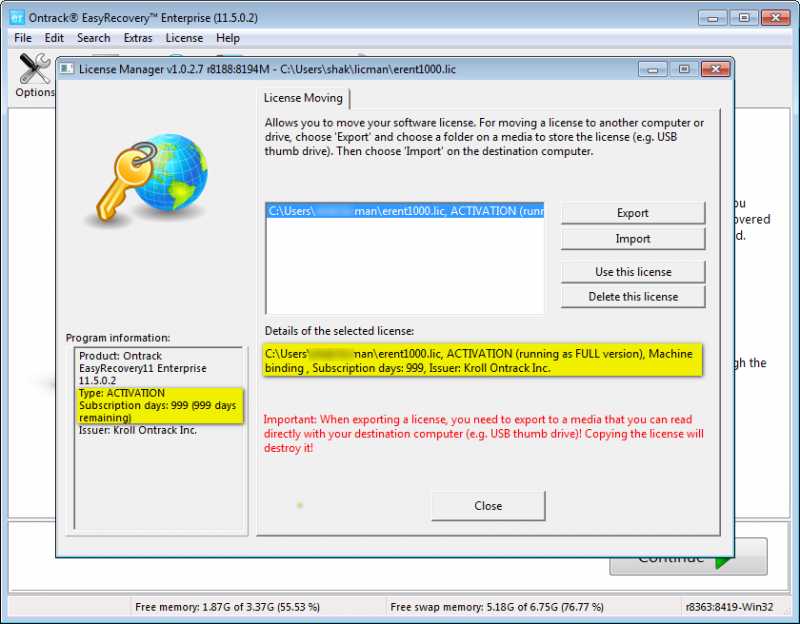 Kroll Ontrack Easy Recovery EnterPrise Edition V 11.5.2 (Released -February 18,2016), Portable