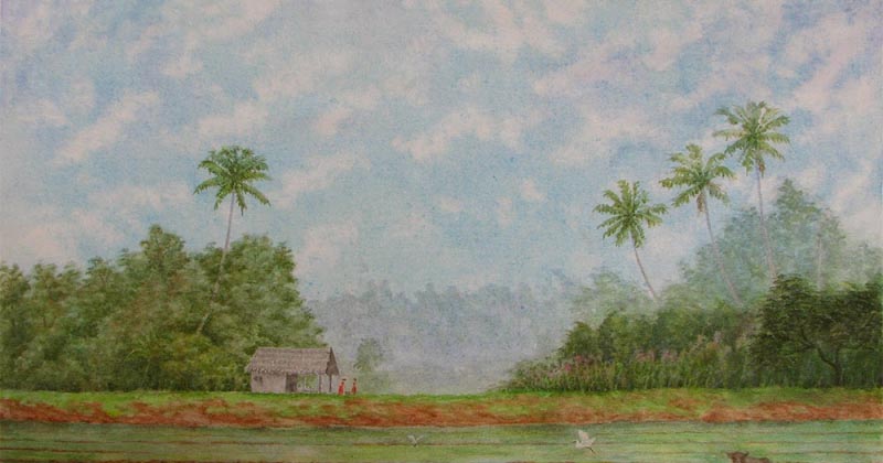 Kuttanad Series - New Painting - Morning Chore