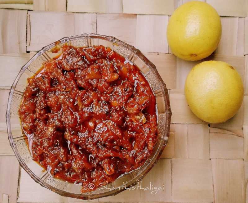 LEMON PEEL THOKKU RECIPE / LEMON PEEL GINGER THOKKU RECIPE