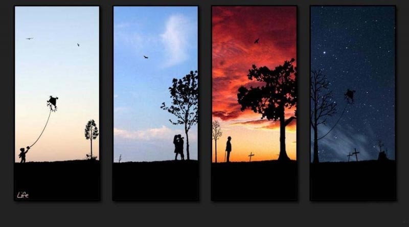 LIFE .... IN FOUR PHOTOGRAPHS.......!!!