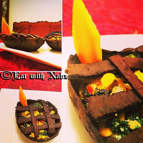 Lamp (diya) Shaped Savory Tarts