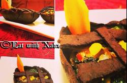 Lamp (diya) shaped savory tarts