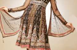 Latest Black Transparent Party wear Anarkali Salwar Kameez for Girls