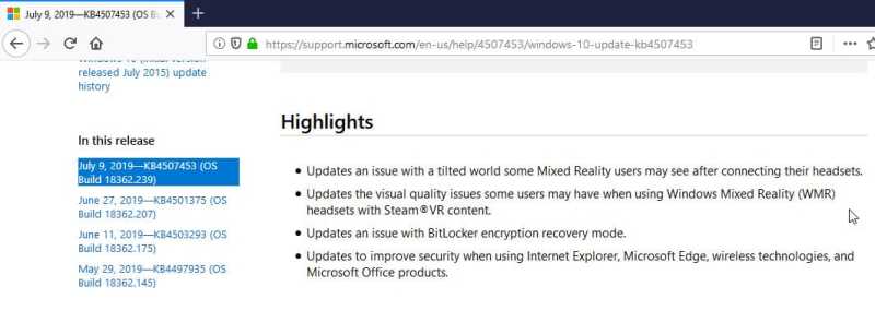 Latest Windows 10 Cumulative Update Release Notes Come With Highlights And How To Get This Update Sections