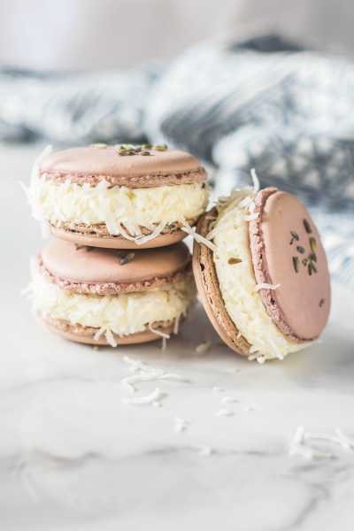 Lavender Coconut Macarons - No Nuts No Seeds - The Cupcake Confession
