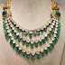 Layered Emerald Drops Necklace