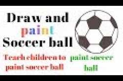 Learn how to draw and paint a soccer ball 