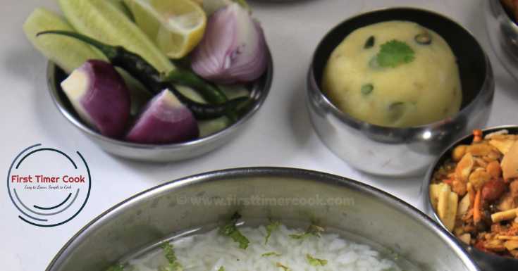 Lembu Pudina Pakhala | Lemon-Mint Flavored Water Rice