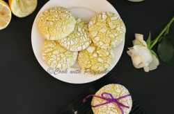 Lemon Crinkle Cookies - Eggless