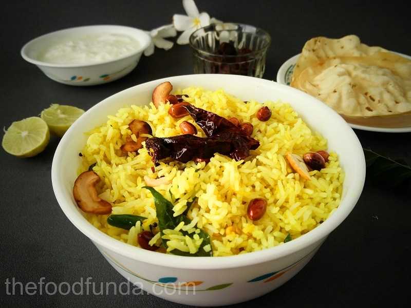 Lemon Rice Recipe | South Indian Style Lemon Rice - The Food Funda