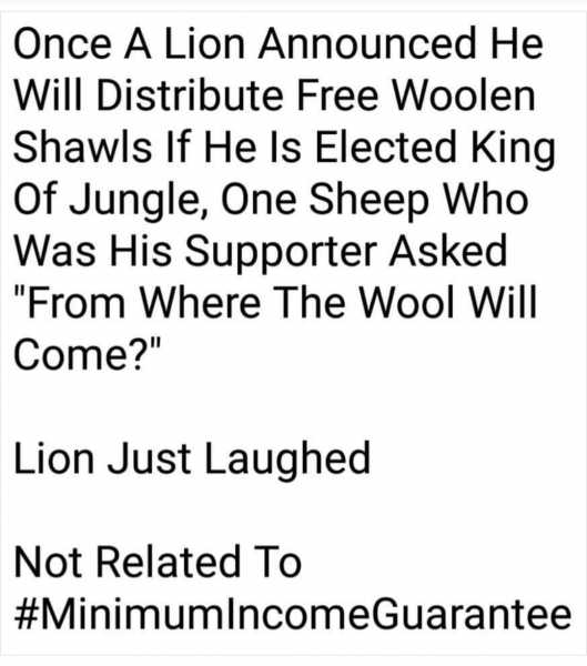 Lion Distributing Free Shawls To Sheeps