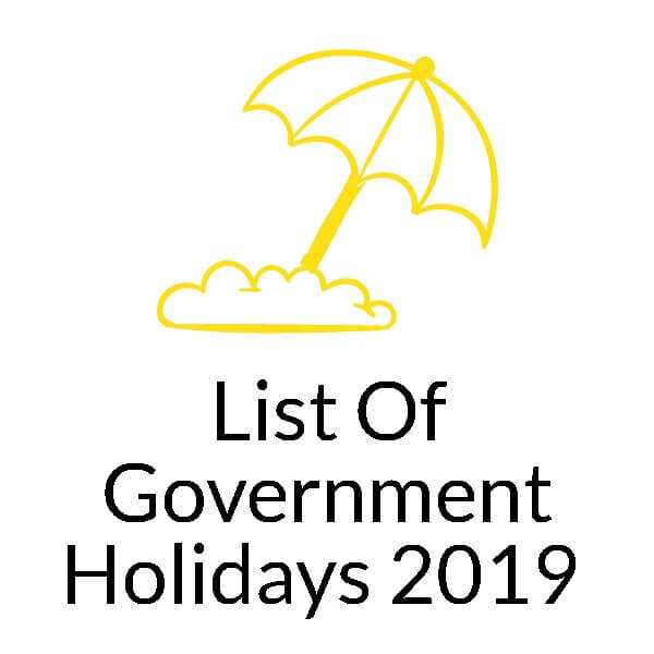 List Of Government Holidays 2019 In India - LET ME SHOUT