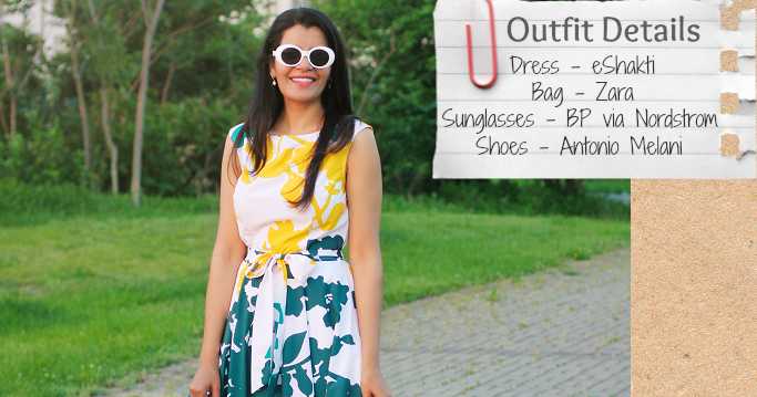 Lookbook : What To Wear For A Garden Party // EShakti Marilyn Dress With Customized Options