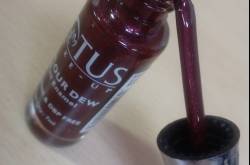 Lotus Herbal Color Dew Nail Enamel- Maroon Sparkle: Review and NOTD - Mom knows