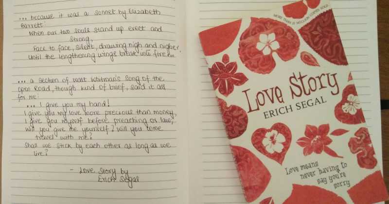 Love Story By Erich Segal: Valentine