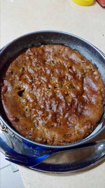 Low Fat Fruit And Nut Cake ~ Christmas Cake - Butter-free, Eggless Cake :-) 
