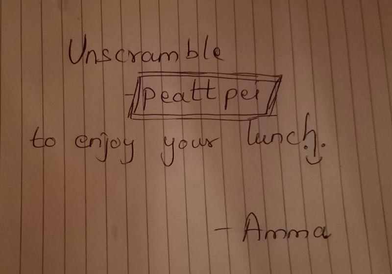 Lunch Note