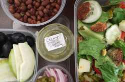 Lunchbox Series - Day Two - Mediterranean Salad with Creamy Garlic Cilantro Parsley Dressing