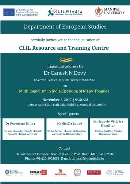 MANIPAL UNIVERSITY TO INAUGURATE RESOURCE AND TRAINING CENTRE FOR MULTILINGUAL EDUCATION