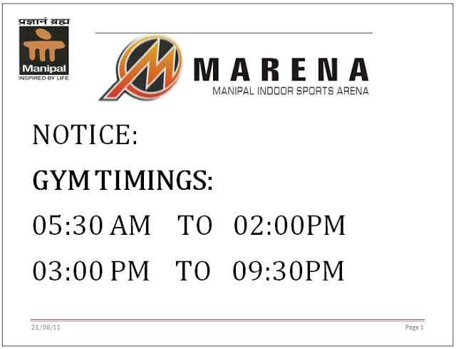 MARENA Timings Revised Again On Popular Demand!