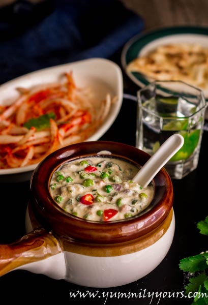 METHI MALAI MATAR | PEAS IN A CASHEW CURRY - Yummily Yours