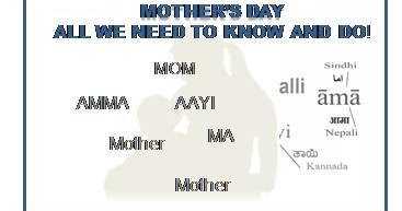 MOTHER’S DAY  - ALL WE NEED TO KNOW AND DO IS.....
