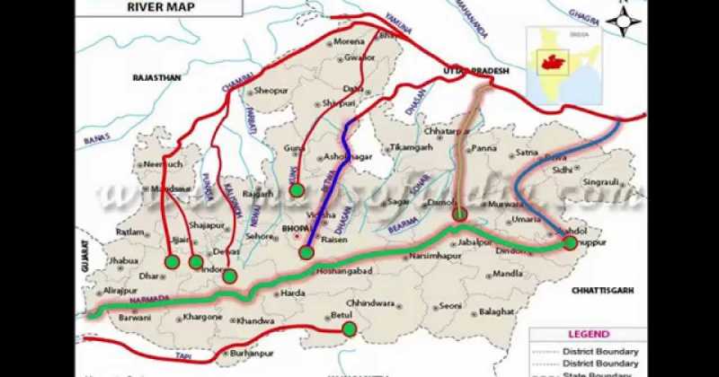MP Major Rivers And Lakes मध्‍य प्रदेश की प्रमुख नदियां |  मध्‍य प्रदेश की प्रमुख झीलें