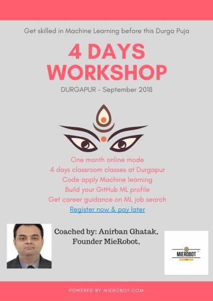 Machine Learning Workshop At Durgapur - 1 Month Foundations + 4 Days W | Workshops For Engineering Colleges | India | Robotics 