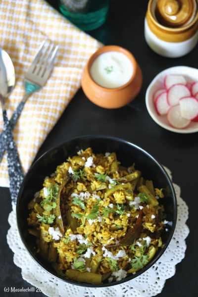 Maharashtrian Tondli Bhaat Recipe (No Onion, No Garlic Recipe) - Masalachilli - A Celebration Of Indian Vegetarian Cooking, With A Twist!