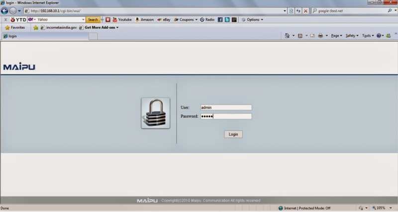 Maipu 1800-10 Basic Configuration