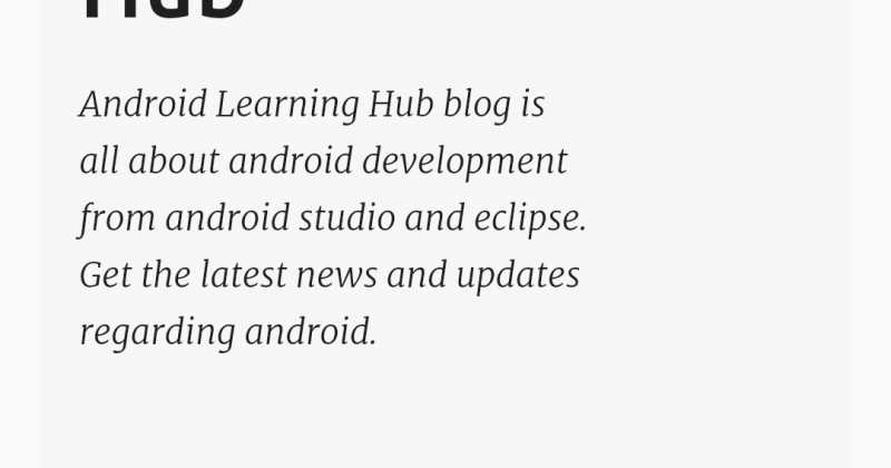 Make Android Application Of Blog Part 2: Android Web View