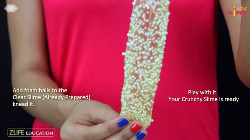 Make Crunchy Clear Slime Using Fevigum, Borax And Foam Balls At Home. - Slime,Science Kits,Science Experiments, Videos For Kids